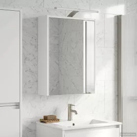    Fürdőszobai tükörszekrény Fehér 43 x 16 x 62.5 cm Faanyag