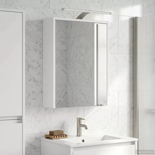  Fürdőszobai tükörszekrény Fehér 43 x 16 x 62.5 cm Faanyag