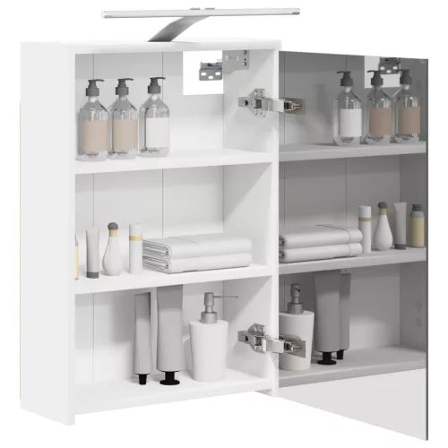  Fürdőszobai tükörszekrény Fehér 43 x 16 x 62.5 cm Faanyag