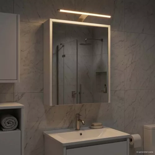  Fürdőszobai tükörszekrény Fehér 43 x 16 x 62.5 cm Faanyag