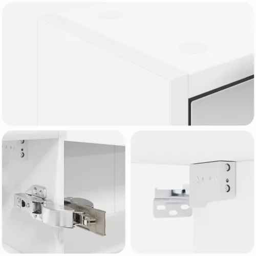  Fürdőszobai tükörszekrény Fehér 43 x 16 x 62.5 cm Faanyag