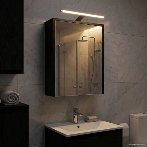  Fürdőszobai tükörszekrény Fekete tölgy 43 x 16 x 62.5 cm