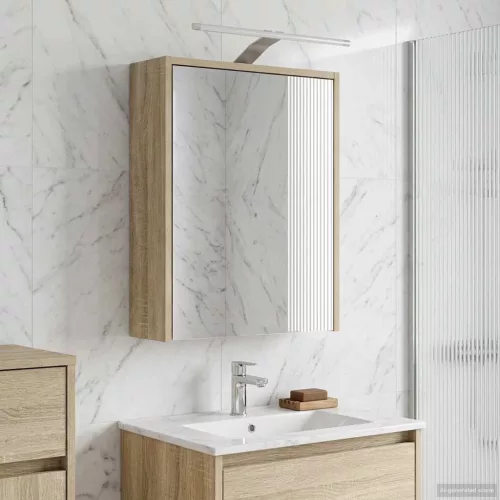  Fürdőszobai tükörszekrény Sonoma tölgy 43 x 16 x 62.5 cm