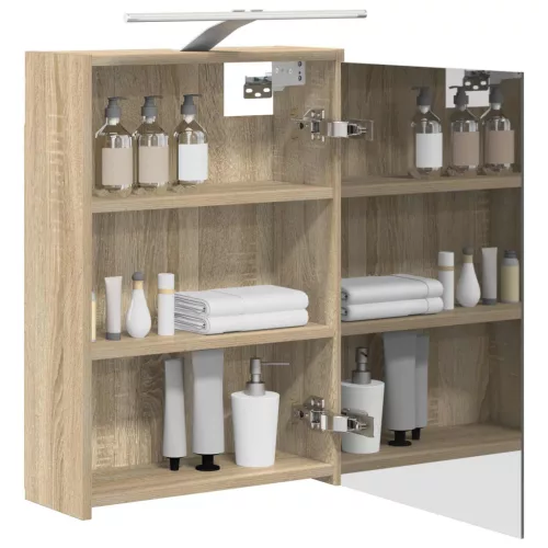  Fürdőszobai tükörszekrény Sonoma tölgy 43 x 16 x 62.5 cm