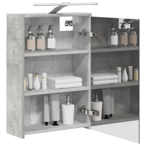  Fürdőszobai tükörszekrény Beton Szürke 43 x 16 x 62.5 cm