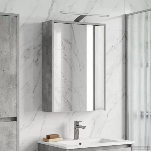  Fürdőszobai tükörszekrény Beton Szürke 43 x 16 x 62.5 cm