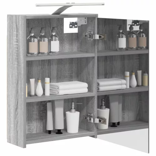  Fürdőszobai tükörszekrény Szürke Sonoma 43 x 16 x 62.5 cm