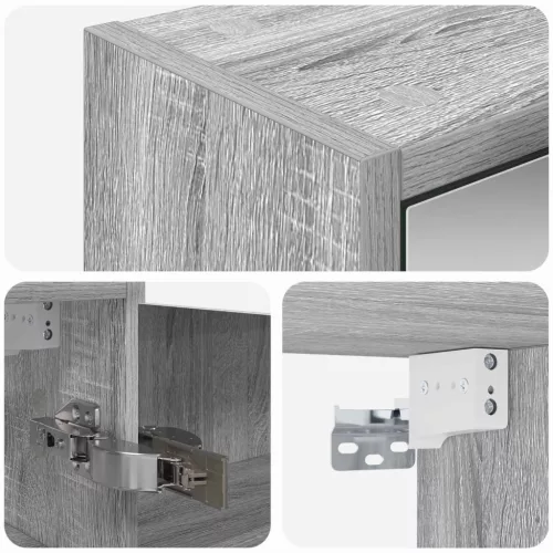  Fürdőszobai tükörszekrény Szürke Sonoma 43 x 16 x 62.5 cm