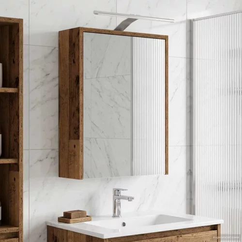  Fürdőszobai tükörszekrény Öreg fa 43 x 16 x 62.5 cm Faanyag