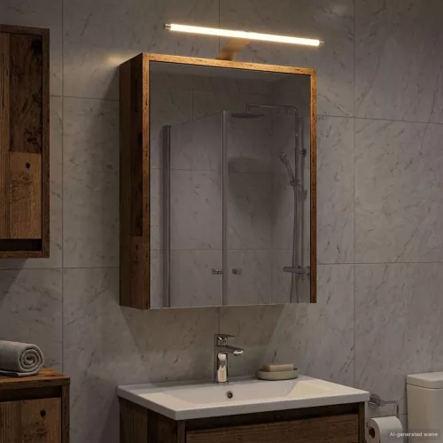  Fürdőszobai tükörszekrény Öreg fa 43 x 16 x 62.5 cm Faanyag