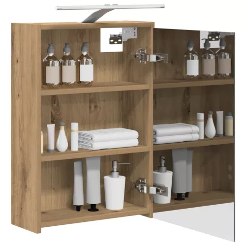  Fürdőszobai tükörszekrény Művészi tölgy 43 x 16 x 62.5 cm