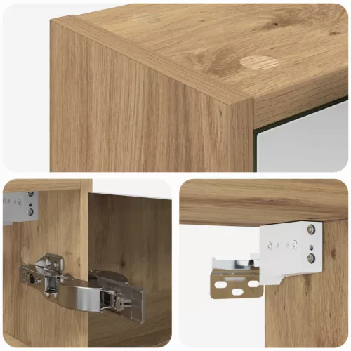  Fürdőszobai tükörszekrény Művészi tölgy 43 x 16 x 62.5 cm