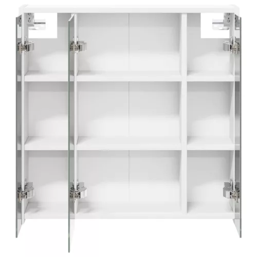  Fürdőszobai tükörszekrény Fehér 63,5 x 16 x 62,5 cm Faanyag