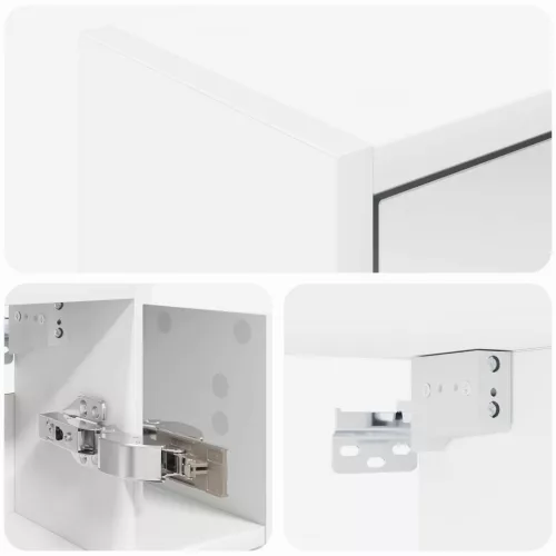  Fürdőszobai tükörszekrény Fehér 63,5 x 16 x 62,5 cm Faanyag