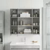  Fürdőszobai tükörszekrény Beton Szürke 63,5 x 16 x 62,5 cm