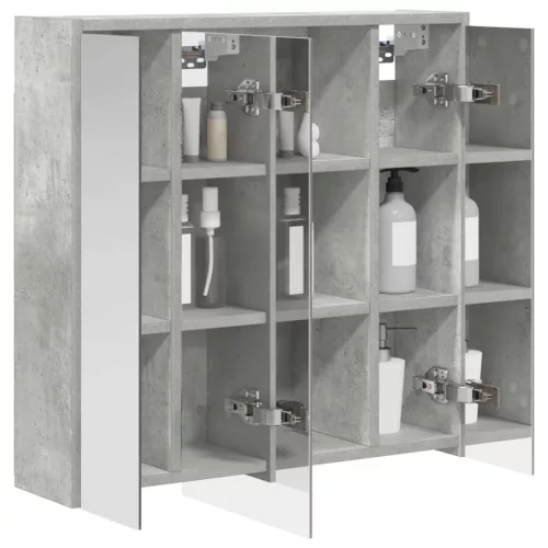  Fürdőszobai tükörszekrény Beton Szürke 63,5 x 16 x 62,5 cm