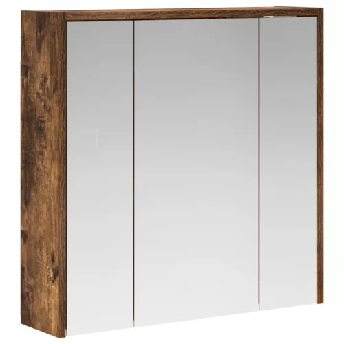  Fürdőszobai tükörszekrény Füstölt tölgy 63,5 x 16 x 62,5 cm