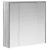  Fürdőszobai tükörszekrény Szürke Sonoma 63,5 x 16 x 62,5 cm