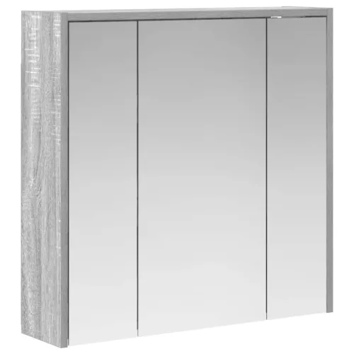  Fürdőszobai tükörszekrény Szürke Sonoma 63,5 x 16 x 62,5 cm