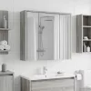  Fürdőszobai tükörszekrény Szürke Sonoma 63,5 x 16 x 62,5 cm