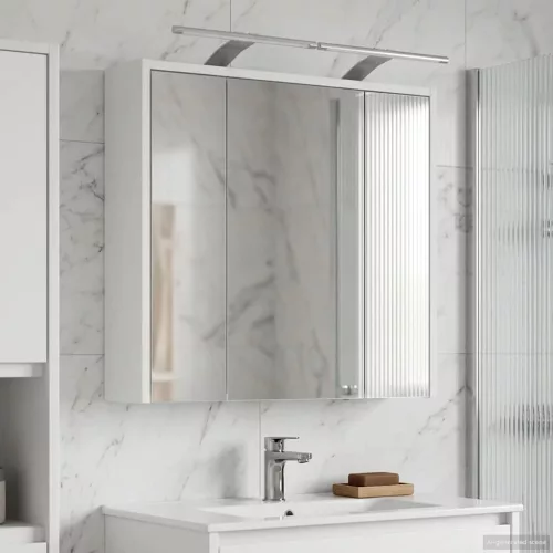  Fürdőszobai tükörszekrény Fehér 63,5 x 16 x 62,5 cm Faanyag