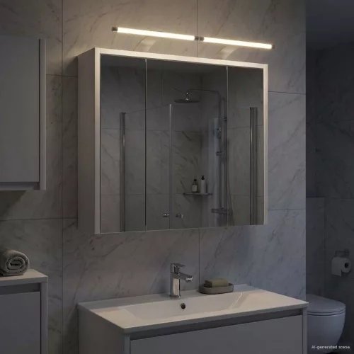  Fürdőszobai tükörszekrény Fehér 63,5 x 16 x 62,5 cm Faanyag