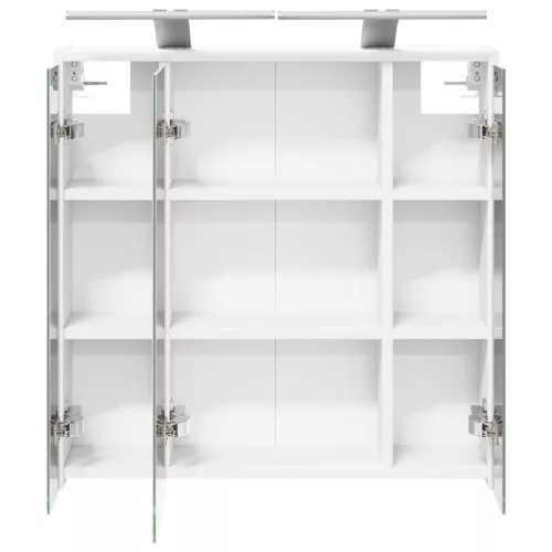  Fürdőszobai tükörszekrény Fehér 63,5 x 16 x 62,5 cm Faanyag