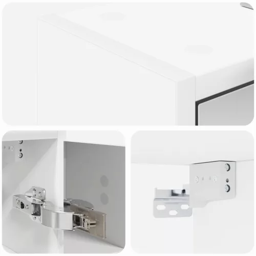  Fürdőszobai tükörszekrény Fehér 63,5 x 16 x 62,5 cm Faanyag