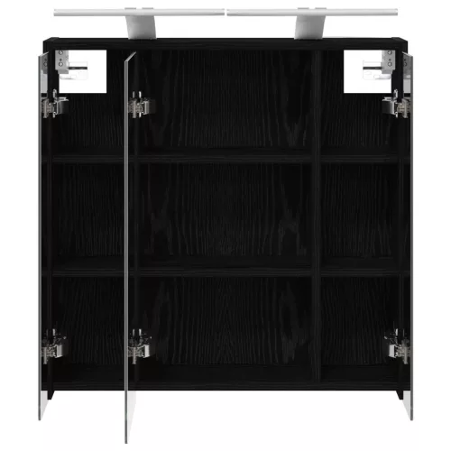  Fürdőszobai tükörszekrény Fekete tölgy 63,5 x 16 x 62,5 cm