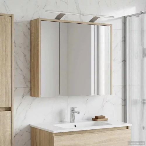  Fürdőszobai tükörszekrény Sonoma tölgy 63,5 x 16 x 62,5 cm