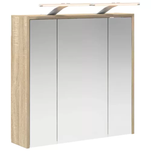  Fürdőszobai tükörszekrény Sonoma tölgy 63,5 x 16 x 62,5 cm