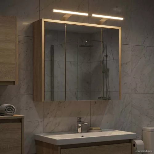  Fürdőszobai tükörszekrény Sonoma tölgy 63,5 x 16 x 62,5 cm