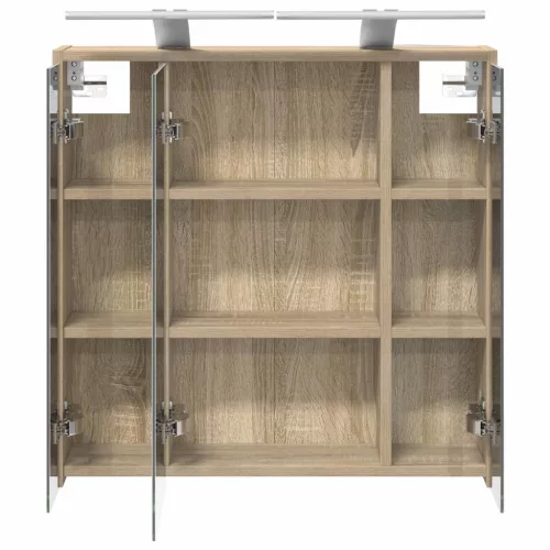  Fürdőszobai tükörszekrény Sonoma tölgy 63,5 x 16 x 62,5 cm