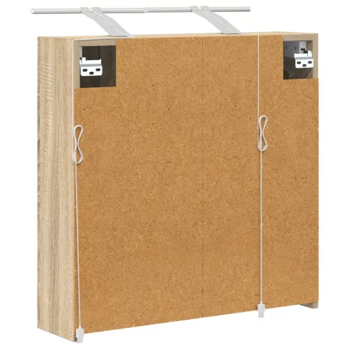  Fürdőszobai tükörszekrény Sonoma tölgy 63,5 x 16 x 62,5 cm