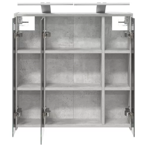  Fürdőszobai tükörszekrény Beton Szürke 63,5 x 16 x 62,5 cm