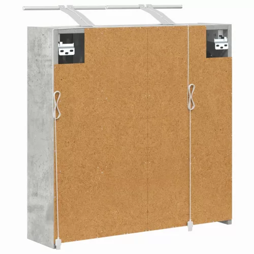  Fürdőszobai tükörszekrény Beton Szürke 63,5 x 16 x 62,5 cm