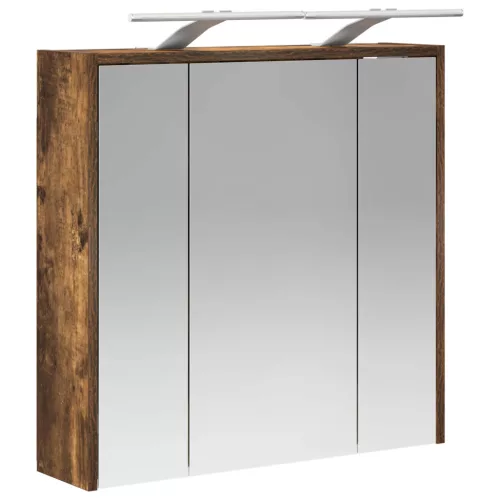  Fürdőszobai tükörszekrény Füstölt tölgy 63,5 x 16 x 62,5 cm