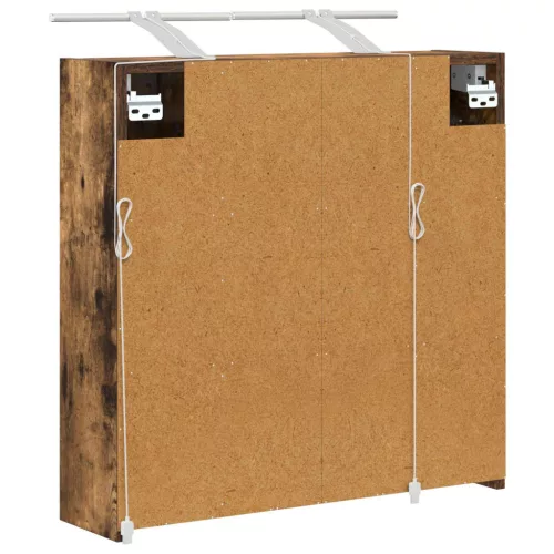  Fürdőszobai tükörszekrény Füstölt tölgy 63,5 x 16 x 62,5 cm