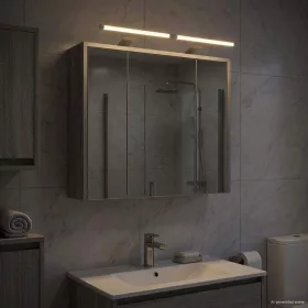    Fürdőszobai tükörszekrény Szürke Sonoma 63,5 x 16 x 62,5 cm