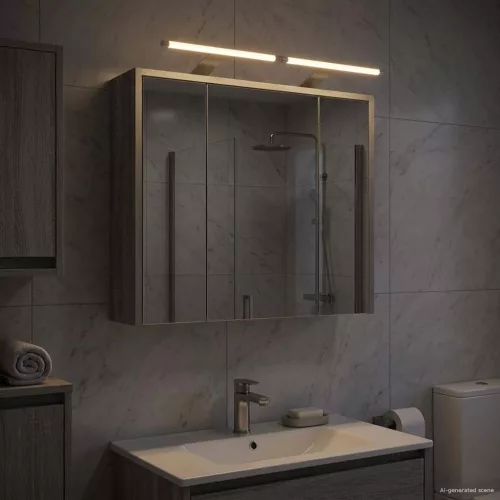  Fürdőszobai tükörszekrény Szürke Sonoma 63,5 x 16 x 62,5 cm