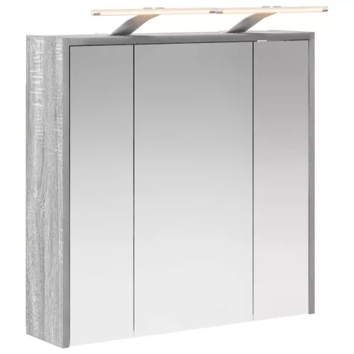  Fürdőszobai tükörszekrény Szürke Sonoma 63,5 x 16 x 62,5 cm