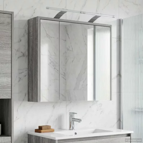  Fürdőszobai tükörszekrény Szürke Sonoma 63,5 x 16 x 62,5 cm