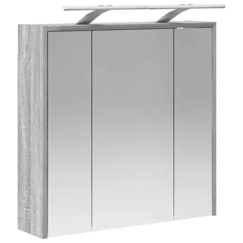  Fürdőszobai tükörszekrény Szürke Sonoma 63,5 x 16 x 62,5 cm