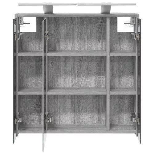  Fürdőszobai tükörszekrény Szürke Sonoma 63,5 x 16 x 62,5 cm