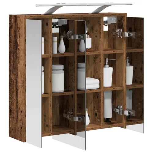  Fürdőszobai tükörszekrény Öreg fa 63,5 x 16 x 62,5 cm Faanyag