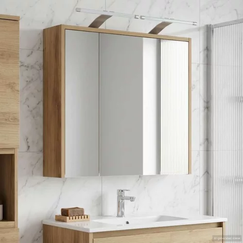  Fürdőszobai tükörszekrény Művészi tölgy 63,5 x 16 x 62,5 cm