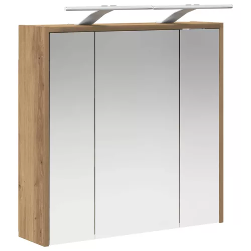  Fürdőszobai tükörszekrény Művészi tölgy 63,5 x 16 x 62,5 cm