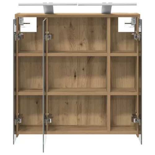  Fürdőszobai tükörszekrény Művészi tölgy 63,5 x 16 x 62,5 cm