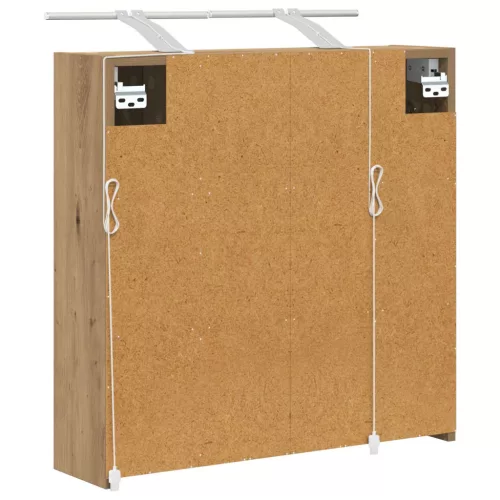  Fürdőszobai tükörszekrény Művészi tölgy 63,5 x 16 x 62,5 cm