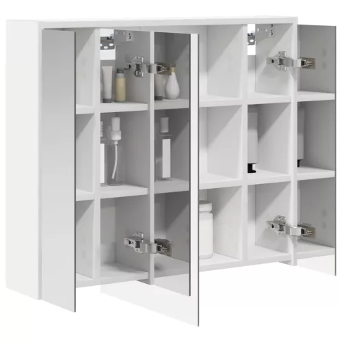  Fürdőszobai tükörszekrény Fehér 73,5 x 16 x 62,5 cm Faanyag